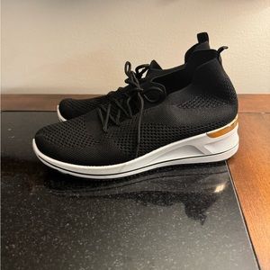 Women's Wedge Sneakers Shoes Mesh Socks Shoes Elastic Knit Shoes Casual Shoes